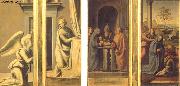 BARTOLOMEO, Fra The Annunciation (front), Circumcision and Nativity (back) oil